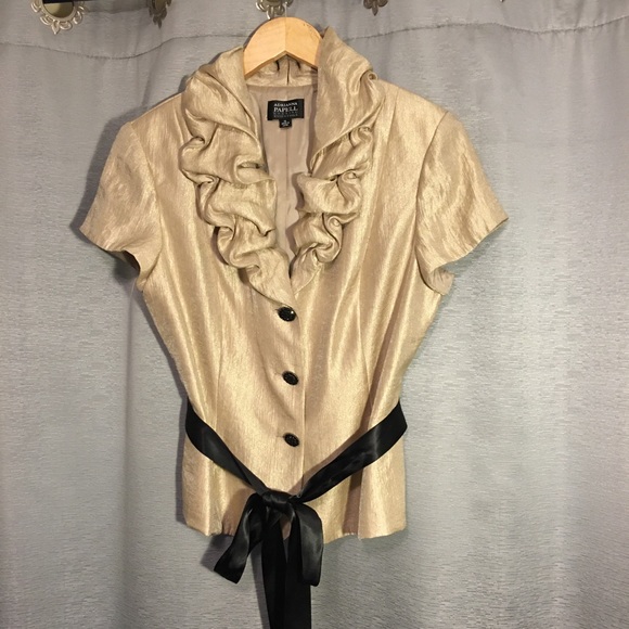 Adrianna Papell Tops - 💥SALE💥Adrianna Papell Evening Gold Top